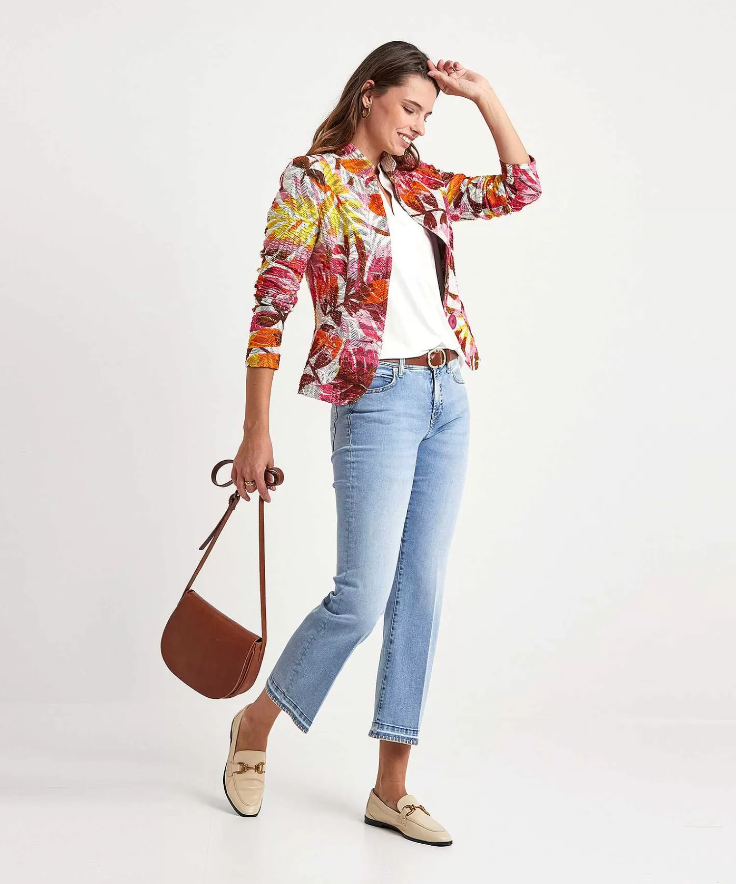 ML Collections Blazer Estructurado Con Estampado De Hojas De Shop