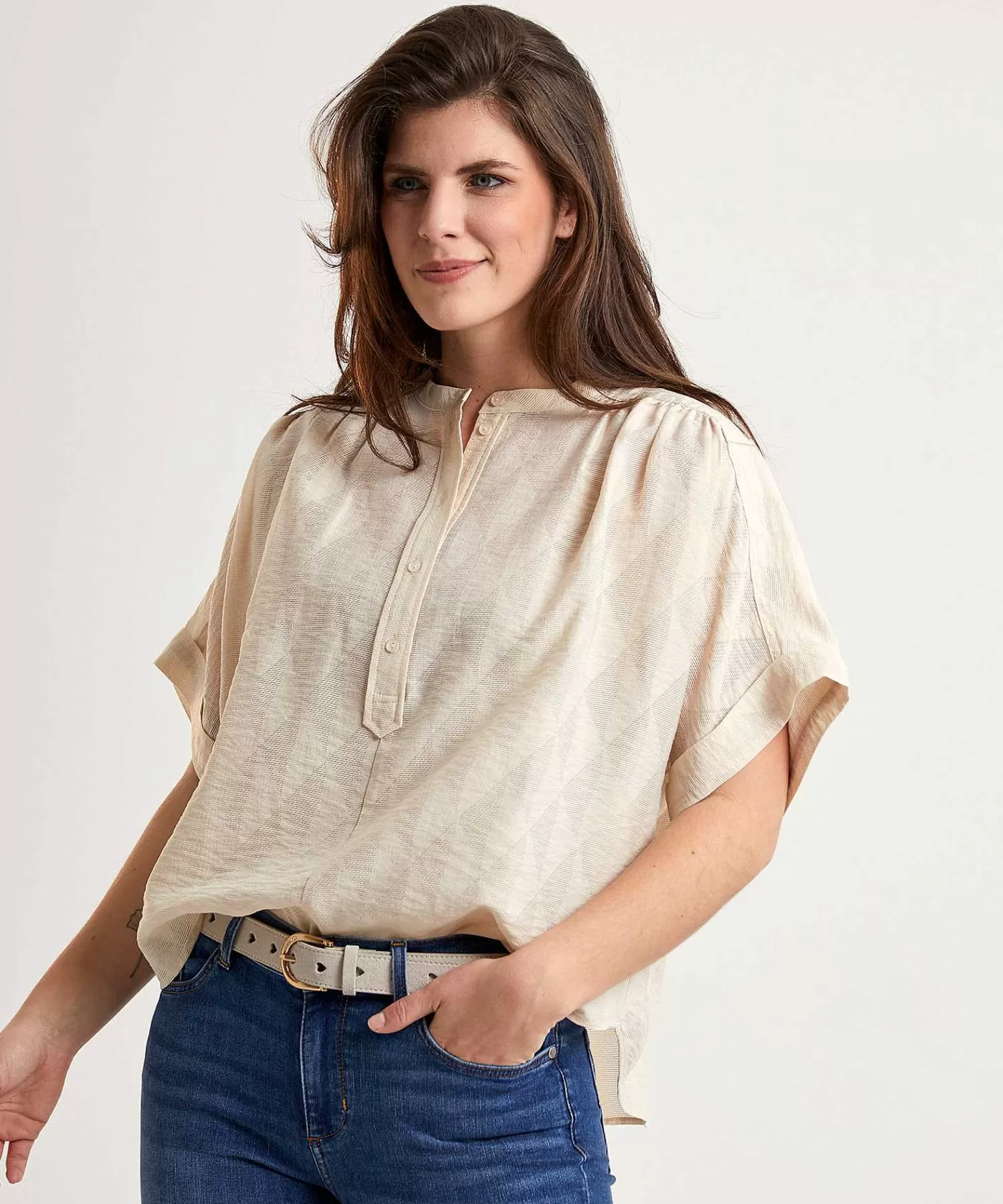 By-Bar Blusa Manga Corta Axel Geo Fashion
