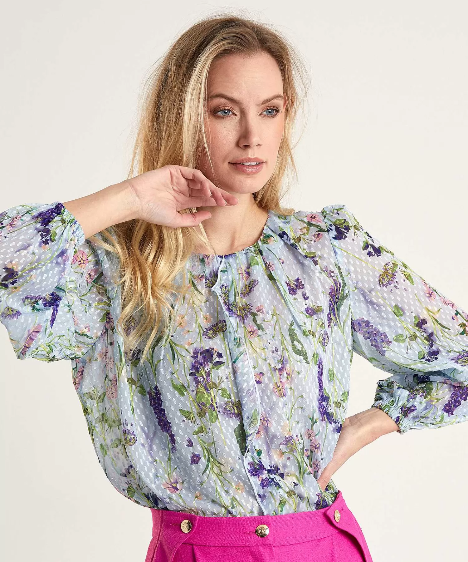 Marc Cain Collections Blusa Con Estampado Floral Y Borde De Volante De Marc Cain Shop