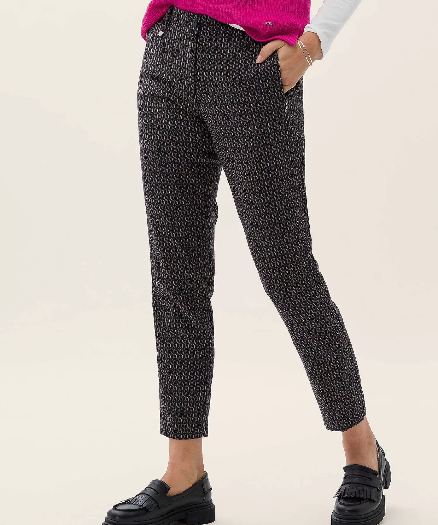 Brax Pantalon Graphic Con Cremalleras Maron S Store