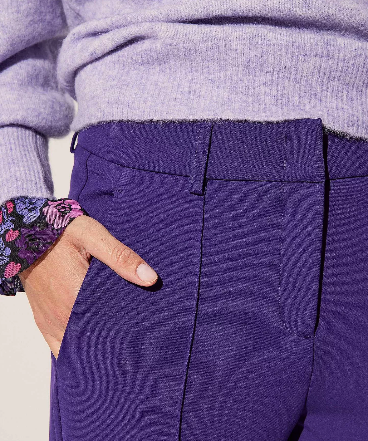 Cambio Pantalon Acampanado Pintucks Fawn Online