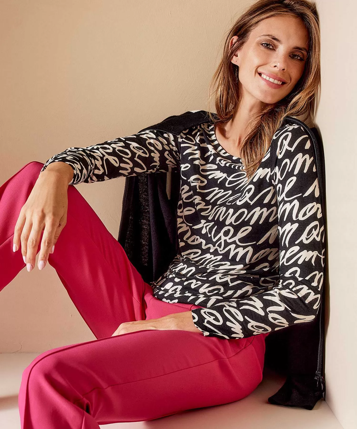 * Camisa Con Estampado De Texto Flash Sale
