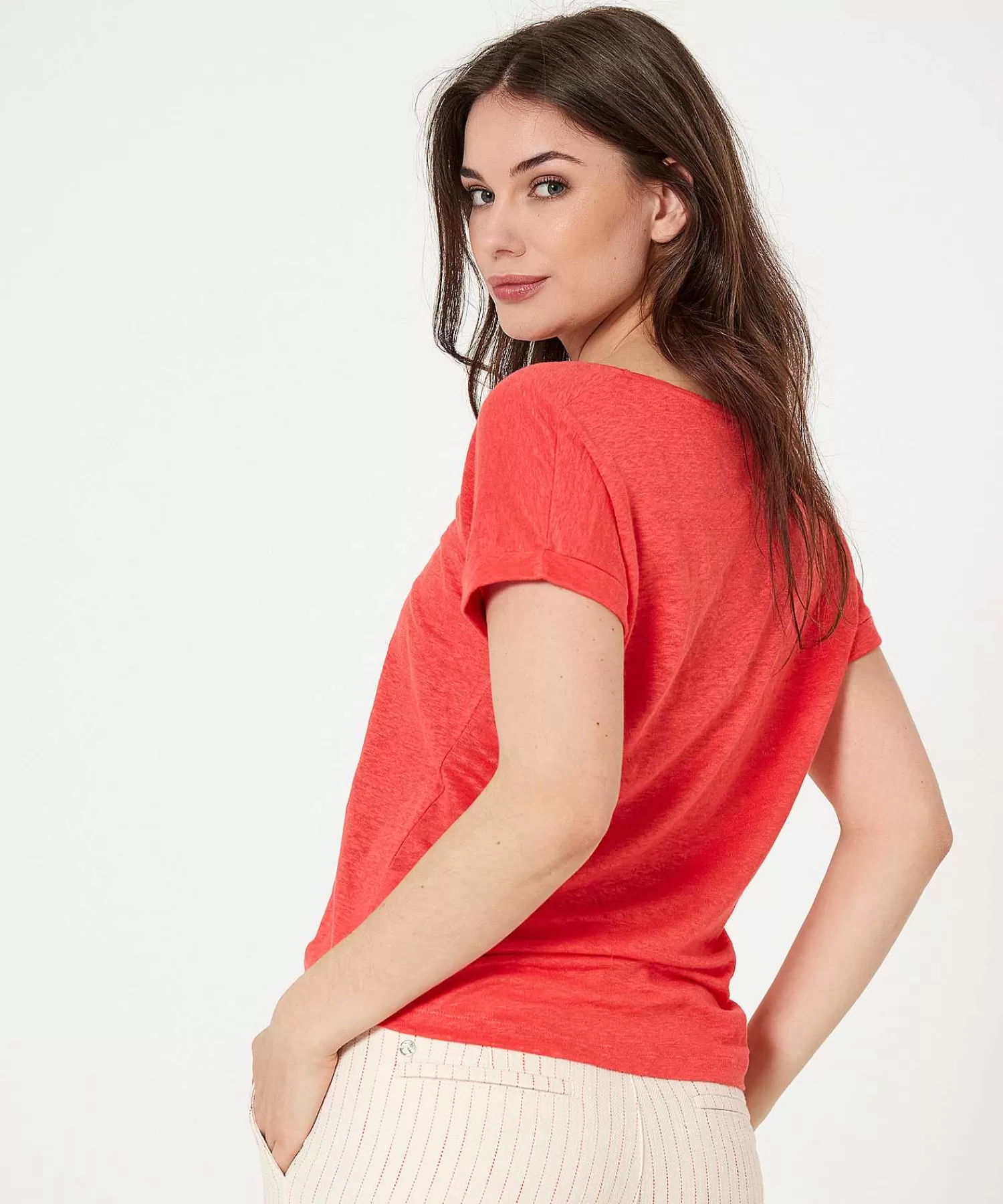 GIULIA E TU Camisa De Lino Con Cuello En V Online