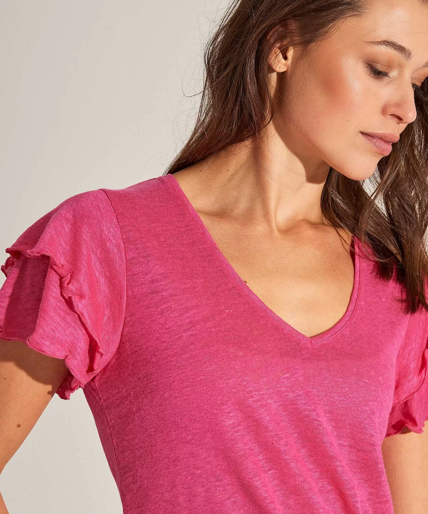 GIULIA E TU Cenefa De Camisa De Lino Sale