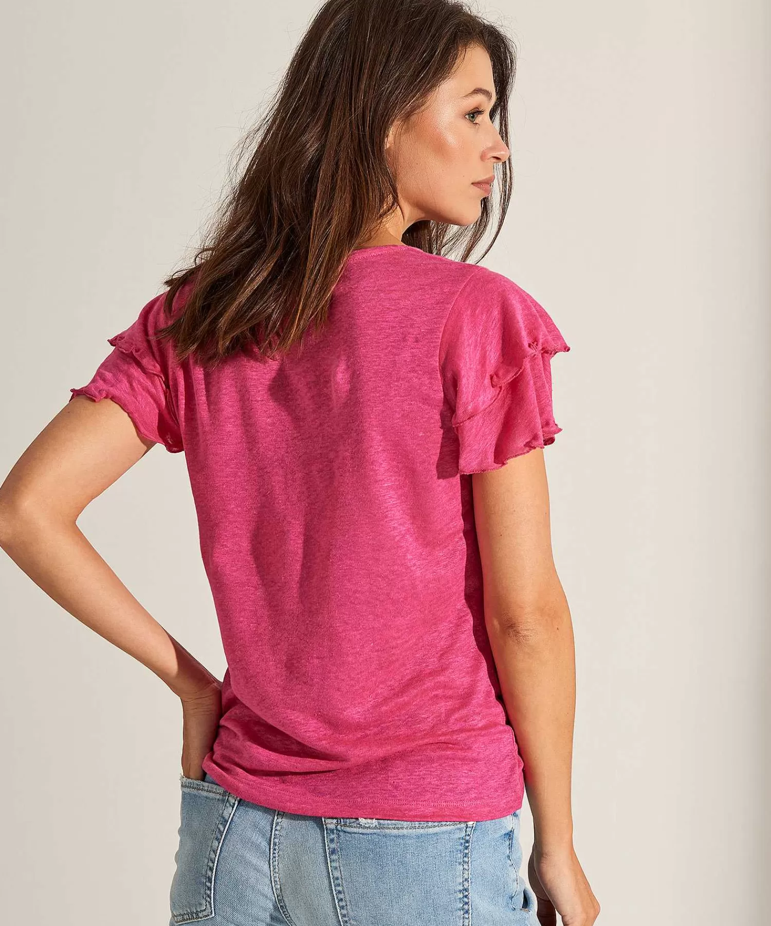 GIULIA E TU Cenefa De Camisa De Lino Sale