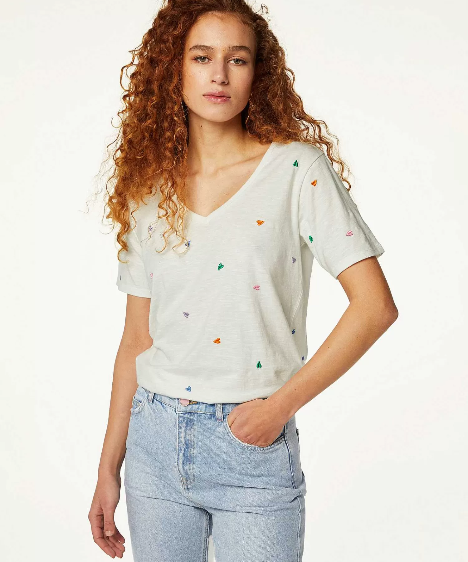 Fabienne Chapot Camiseta Corazones Bordado Phil New