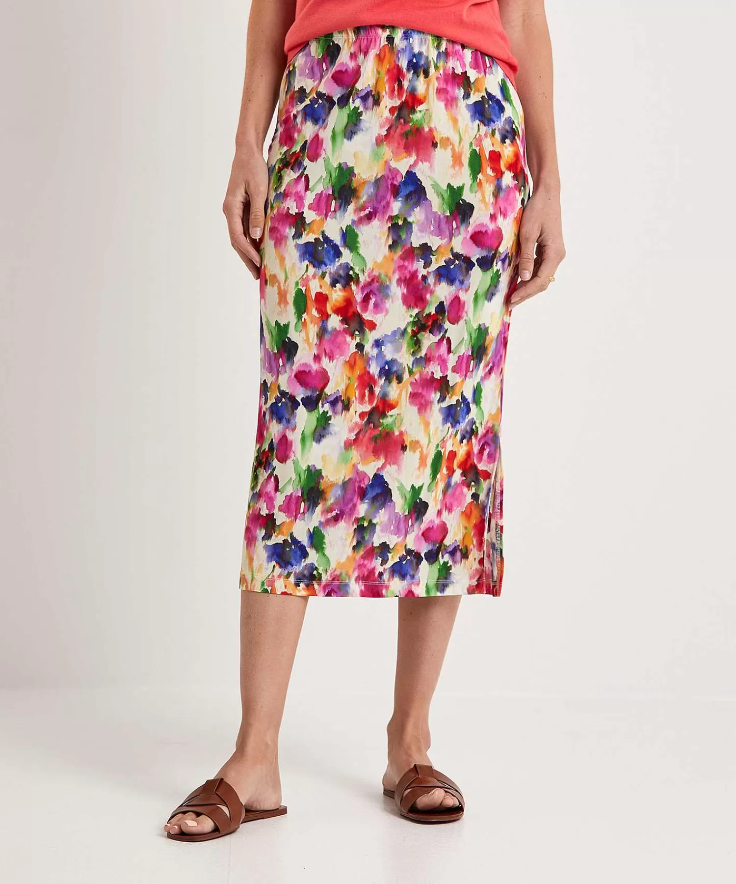 GIULIA E TU Falda Slinky Flor Descolorida Online
