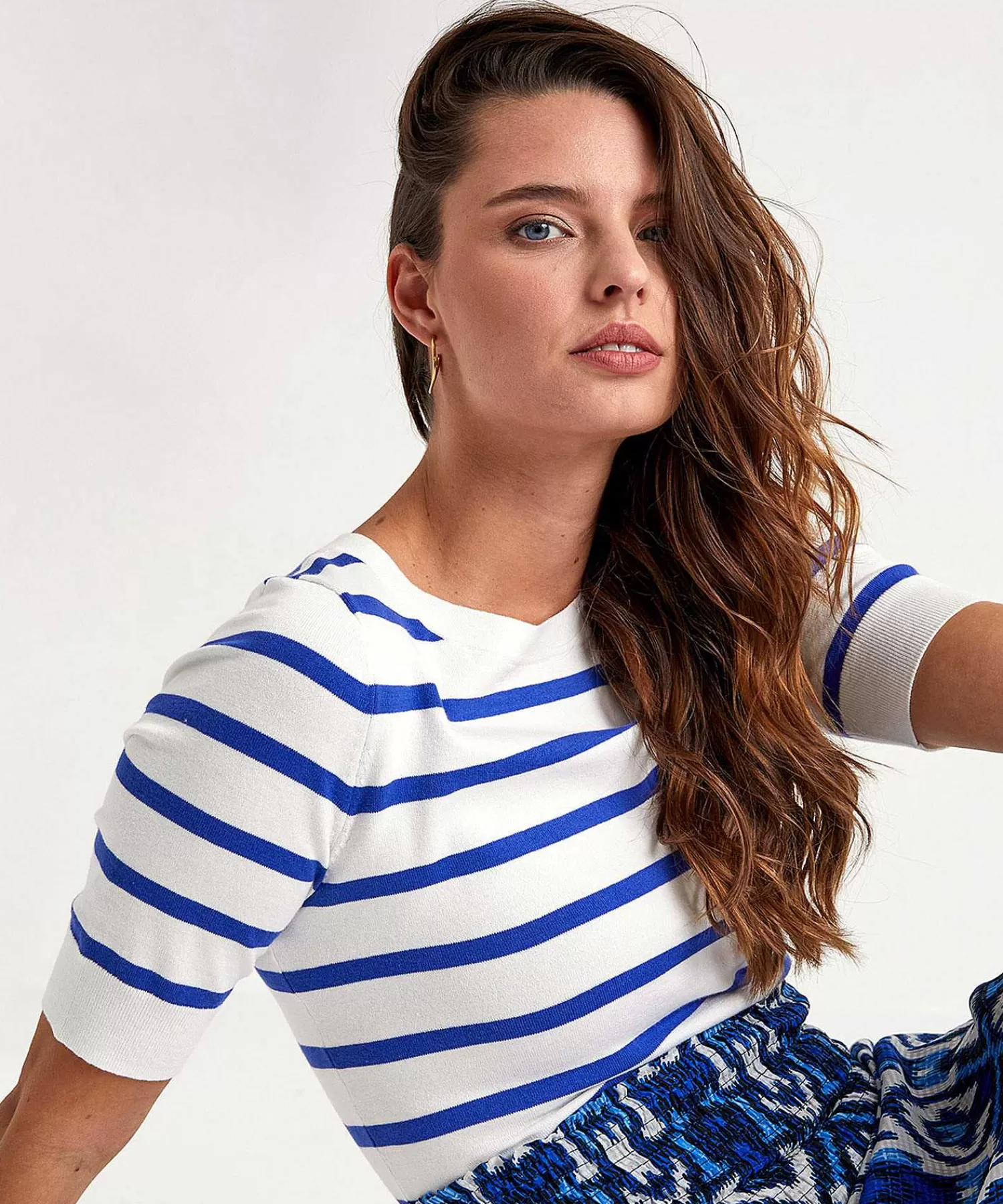 * Jersey Manga Corta Rayas Fashion