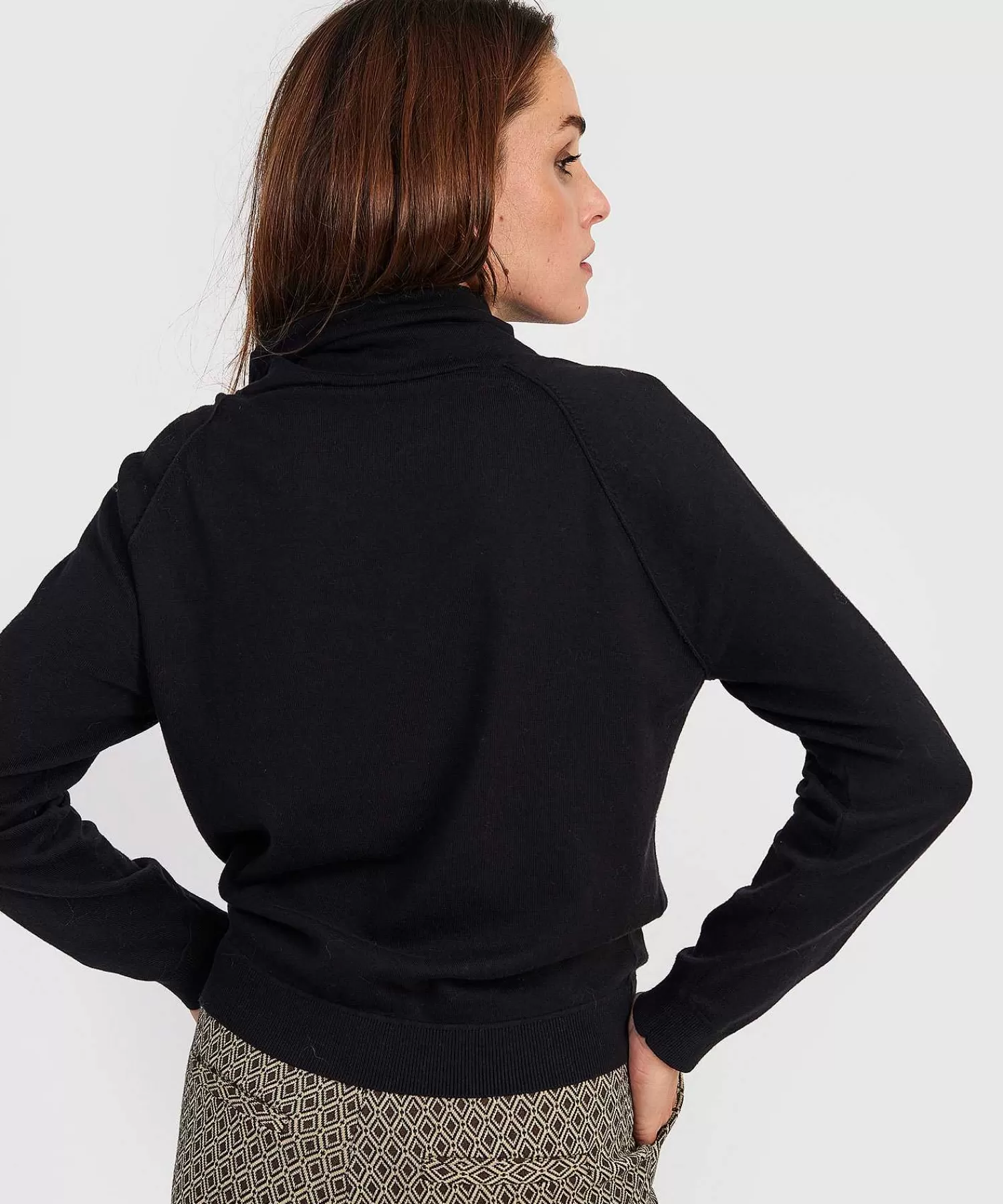 * Jersey De Cuello Alto Con Cordon De Hot