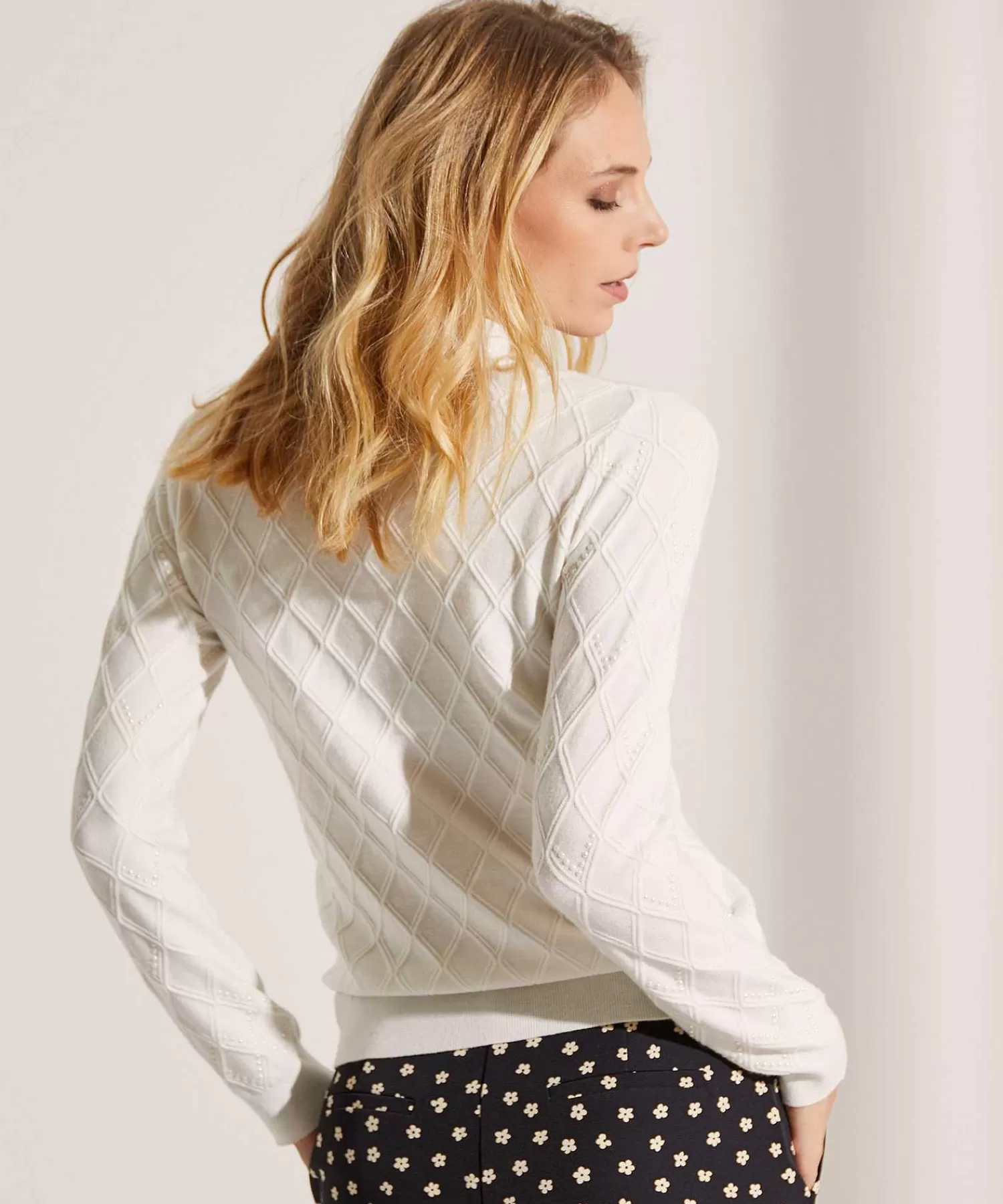 Leo & Ugo Jersey De Jacquard Con Perlas Sale