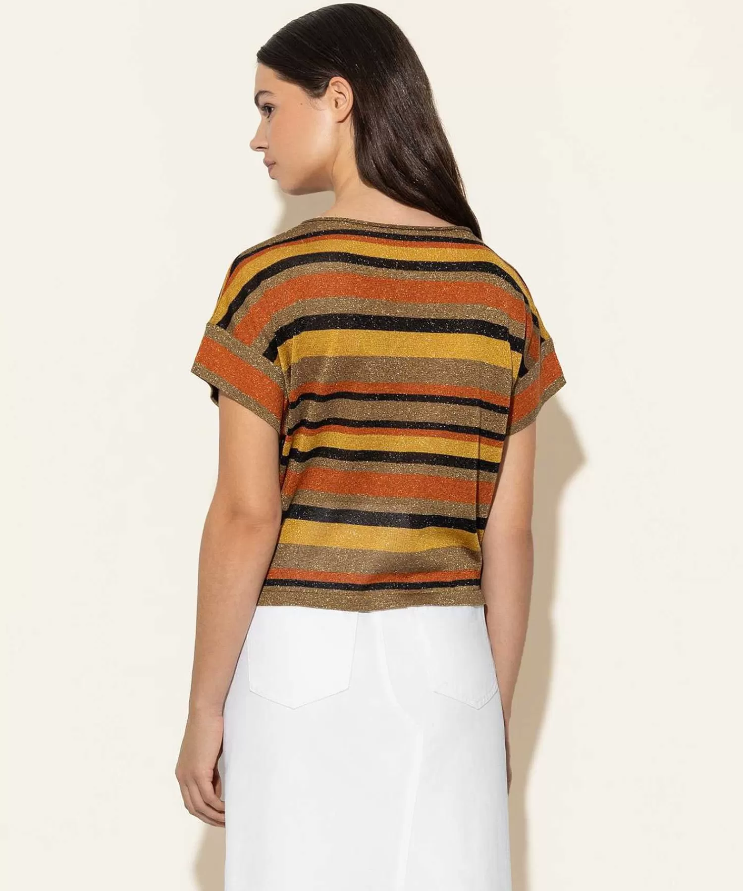 Luisa Cerano Jersey Rayas Lurex Clearance