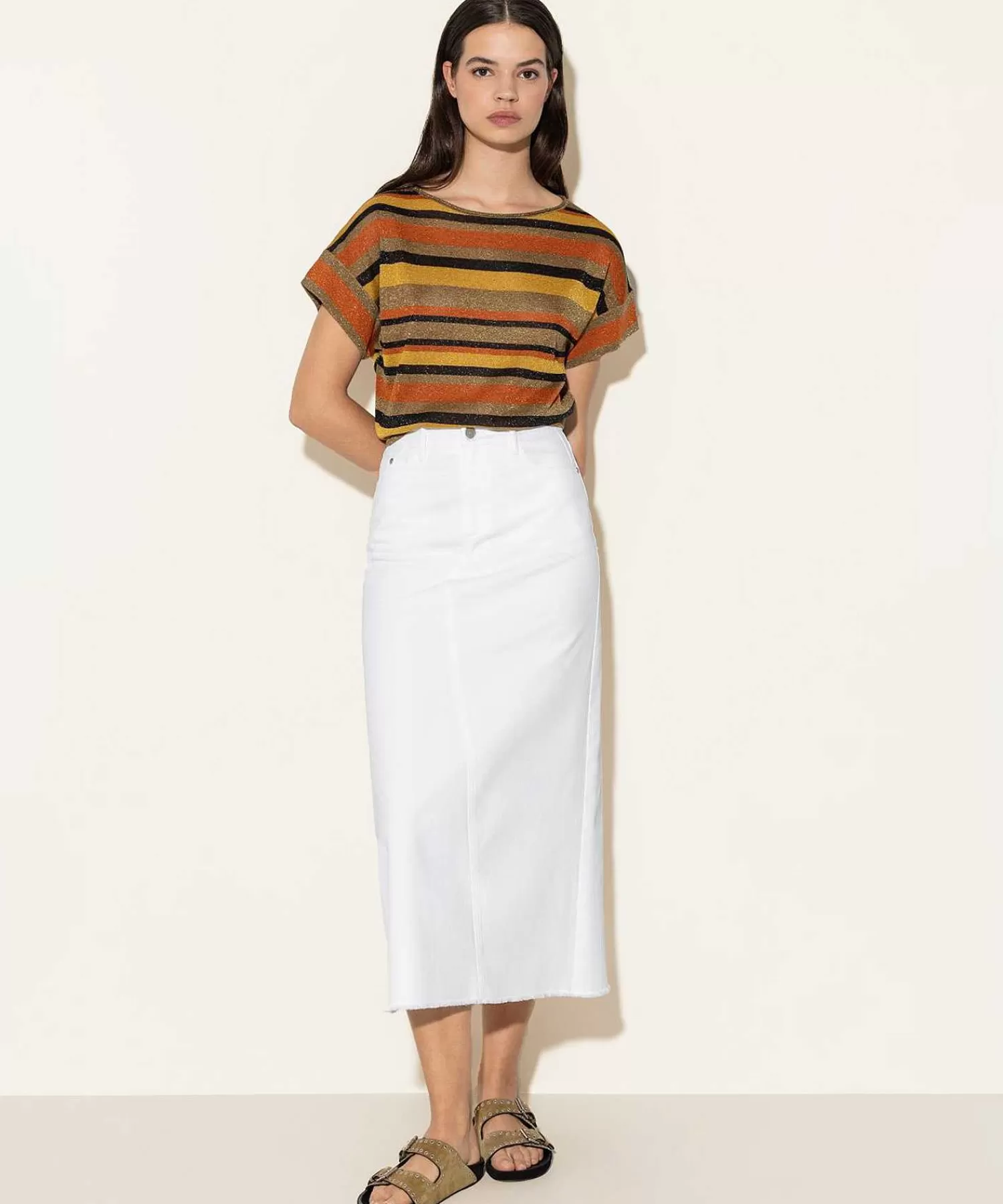 Luisa Cerano Jersey Rayas Lurex Clearance