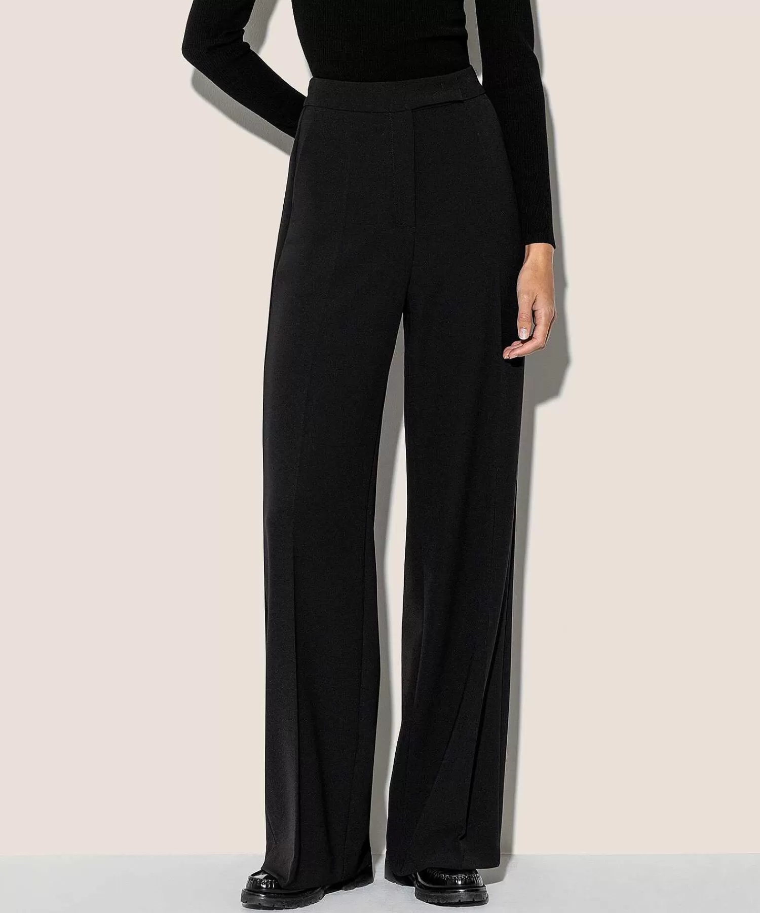 Luisa Cerano Pantalones Anchos De Crepe Ligero Discount