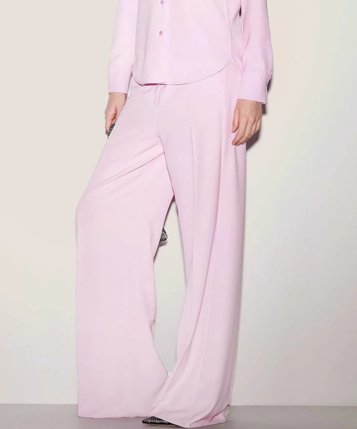 Luisa Cerano Pantalones Anchos De Crepe Ligero Clearance