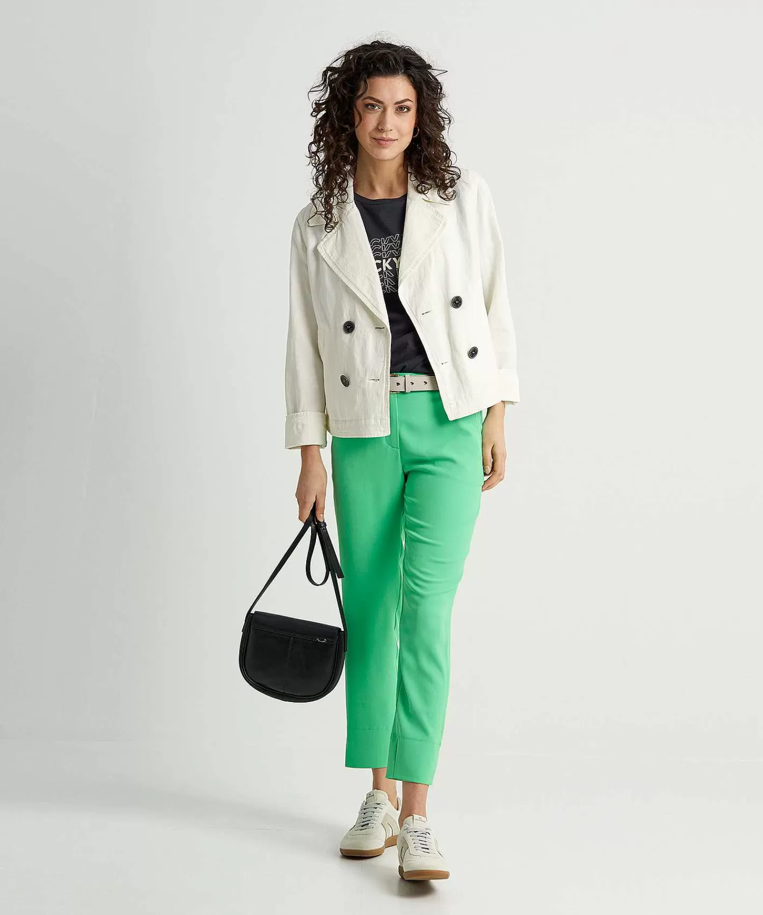 Marc Cain Sports Marc Cain Chaqueta Deportiva Corta Caban En Mezcla De Lino Sale