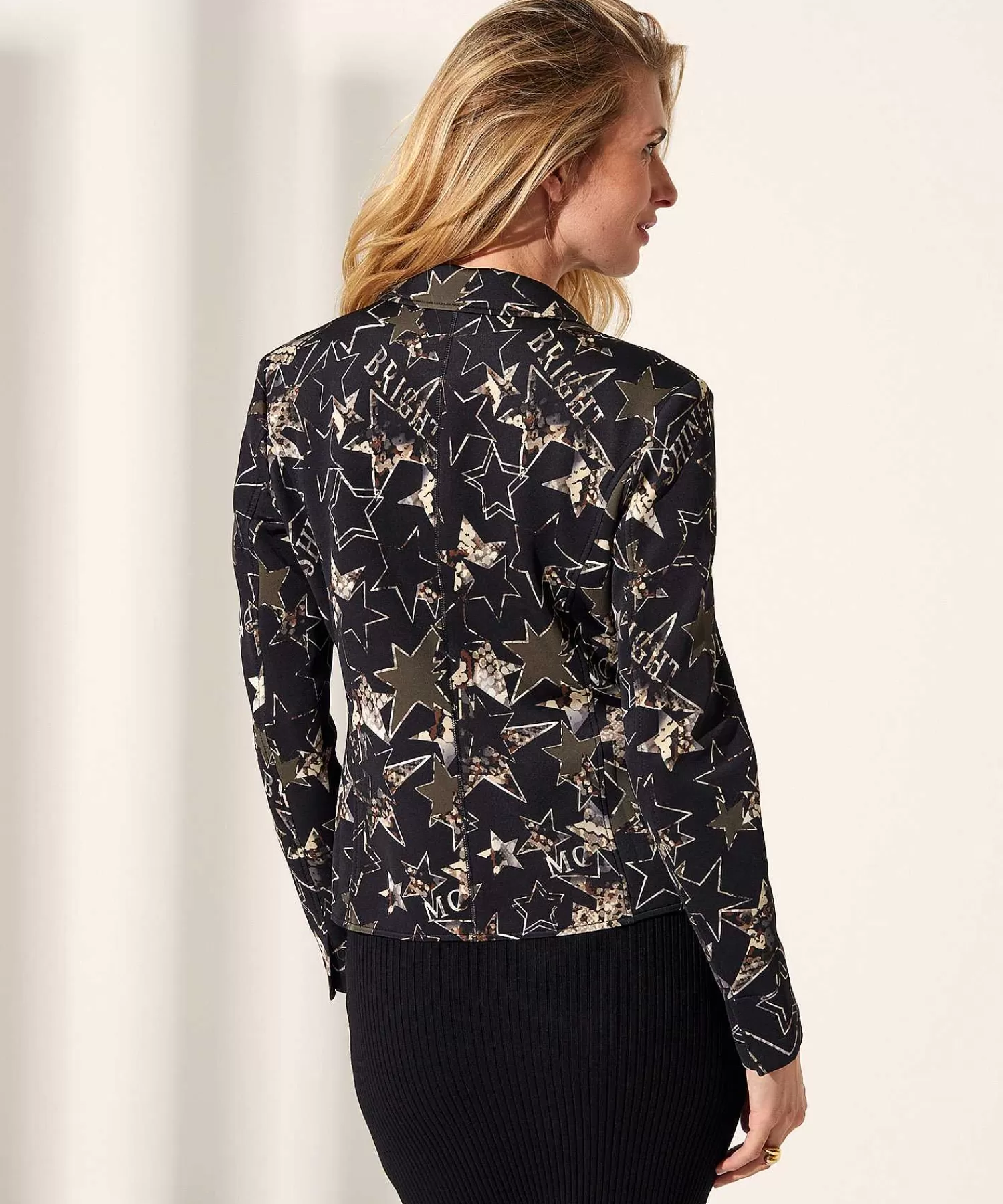 Marc Cain Sports Blazer De Buceo Con Estampado De Estrellas Fashion