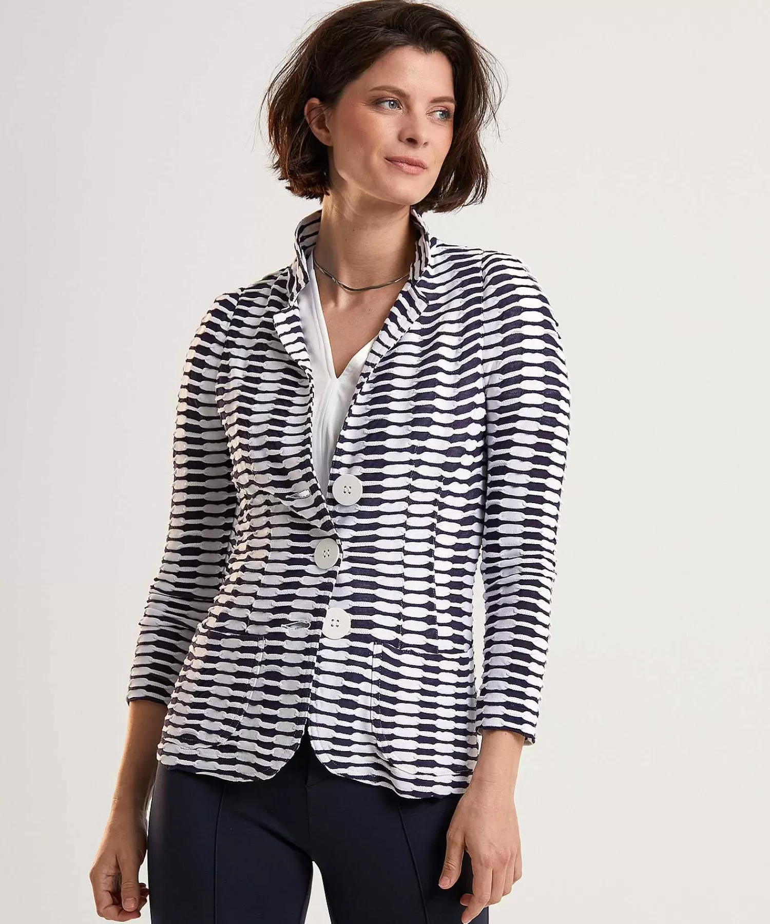ML Collections Blazer Estructura Ondulada Fashion
