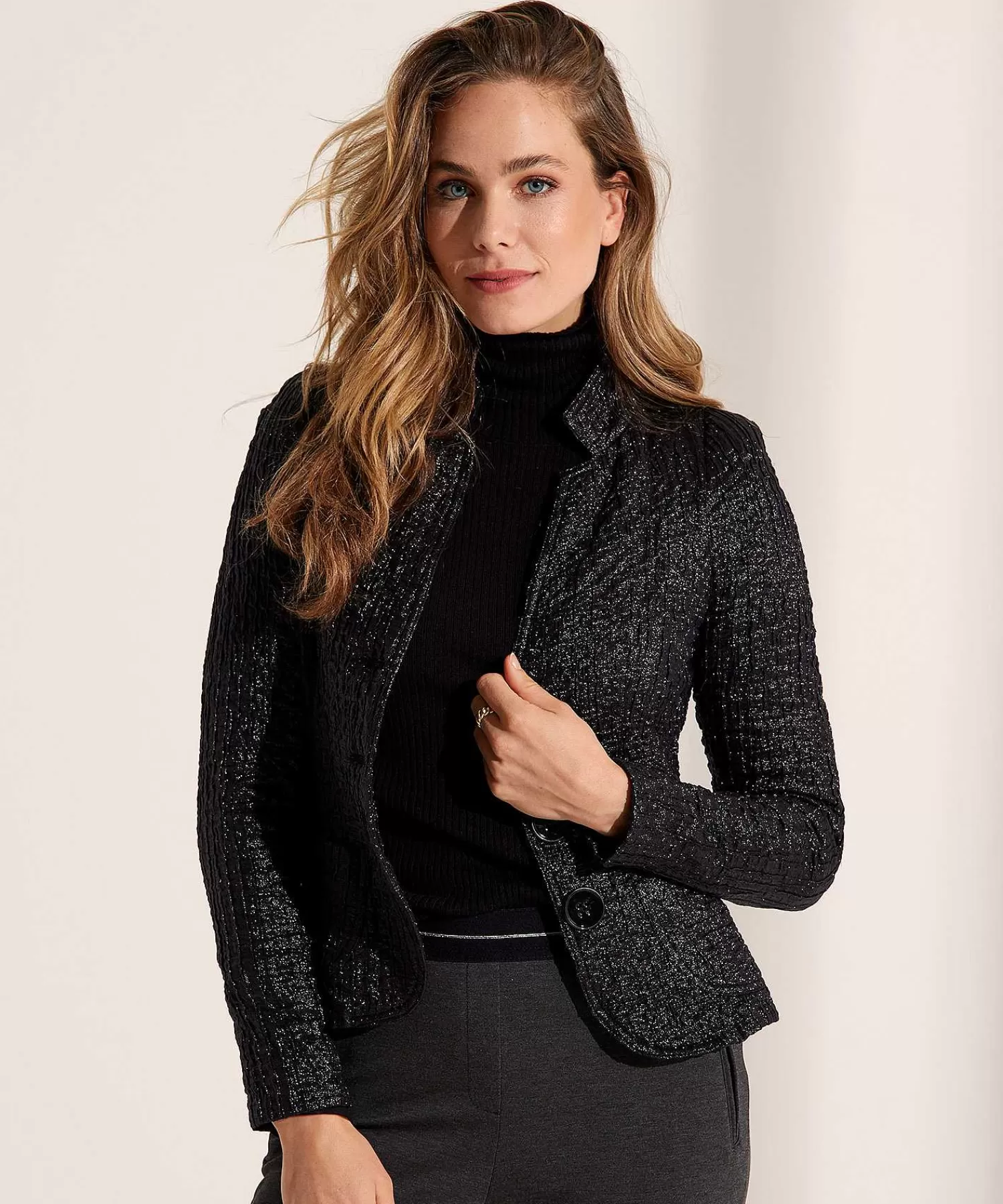 ML Collections Blazer Estructurado Metalico Discount