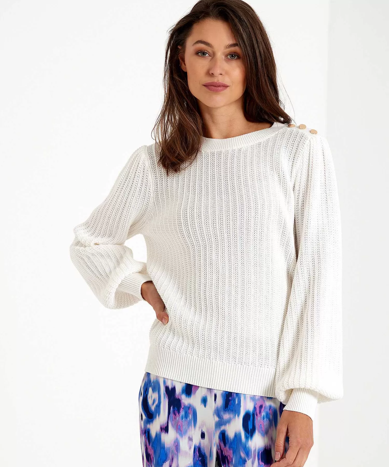 GIULIA E TU Sueter Con Botones De Punto Elegantes Fashion