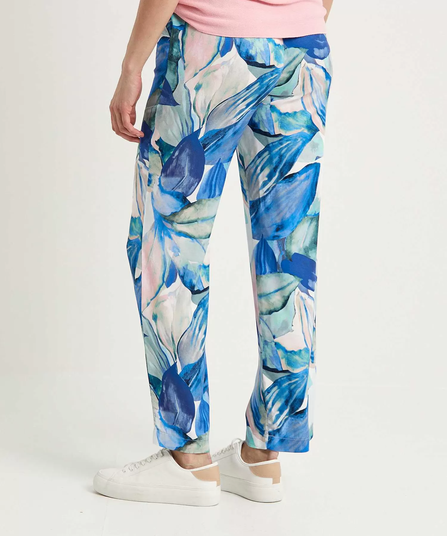 TONI Pantalon Palazzo Sedoso Hojas Verano Outlet