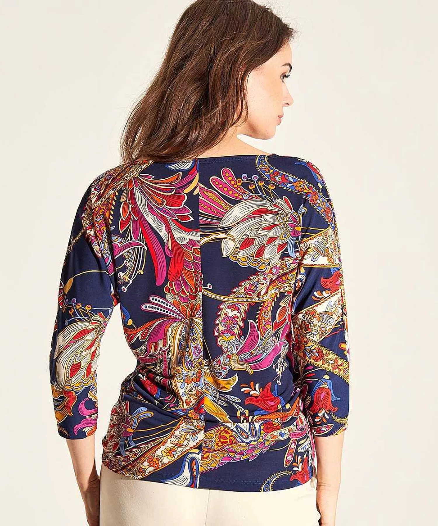 GIULIA E TU Top Ajustado Paisley Multicolor Online