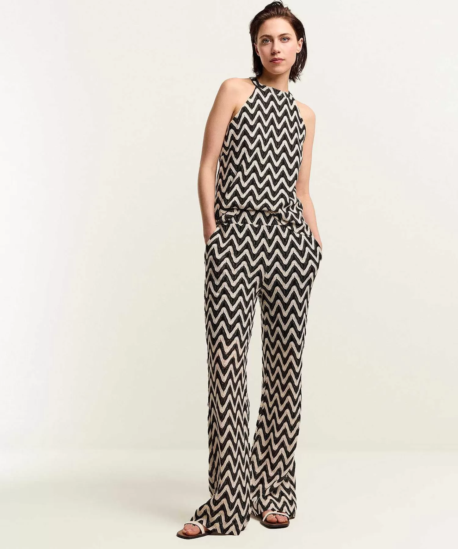 Summum Top Halter De Ganchillo En Zigzag Cheap