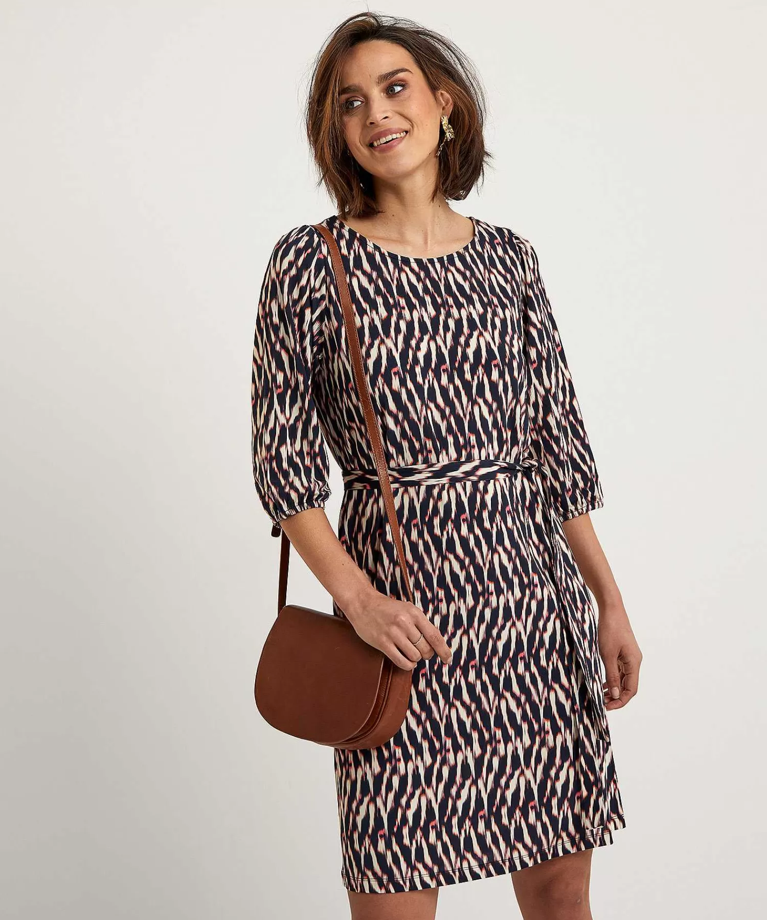 No Man's Land Vestido Ajustado Con Estampado Borroso De Flash Sale