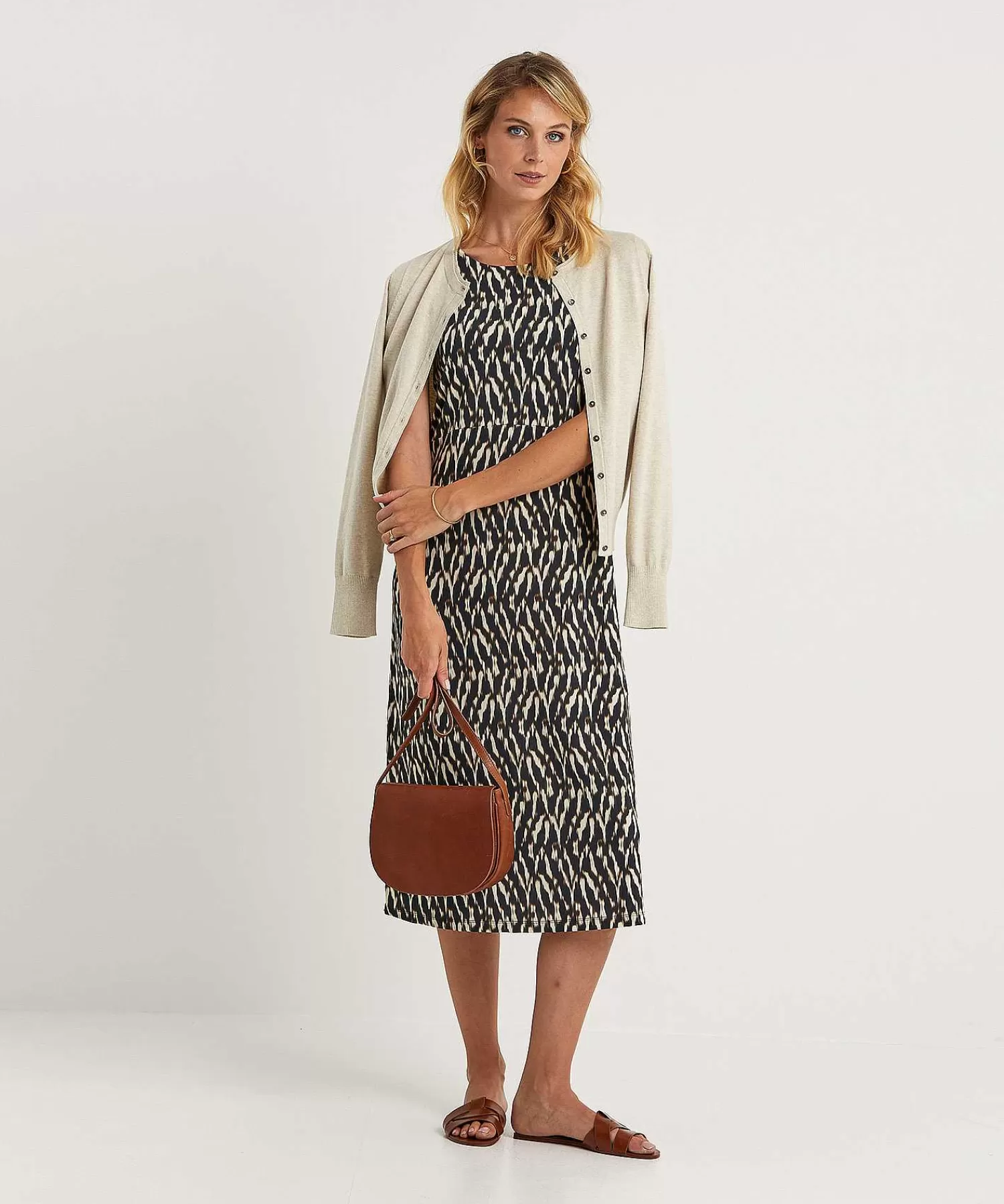 No Man's Land Vestido Ajustado Con Estampado Borroso De Flash Sale
