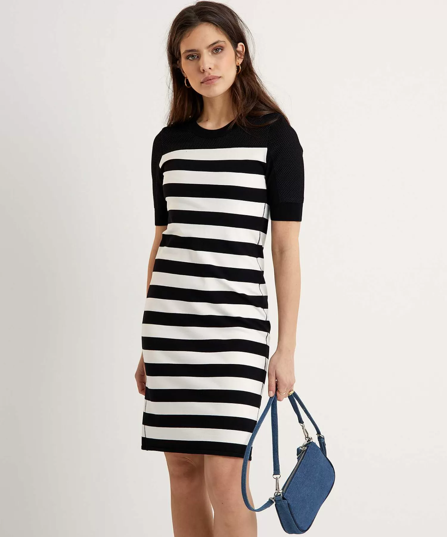 Marc Cain Sports Vestido Deportivo A Rayas Con Malla De Marc Cain New