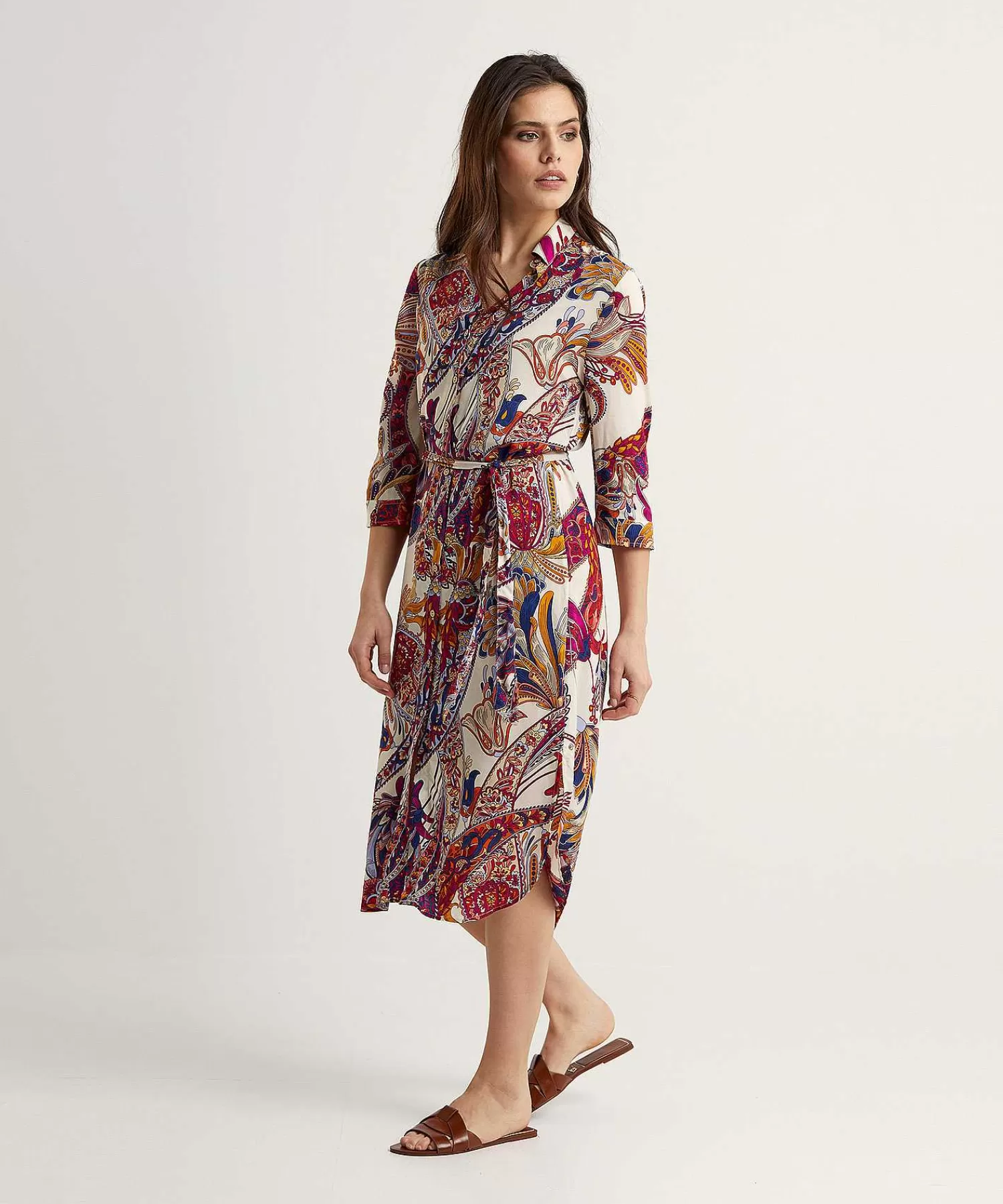 GIULIA E TU Vestido Paisley Con Botones Discount
