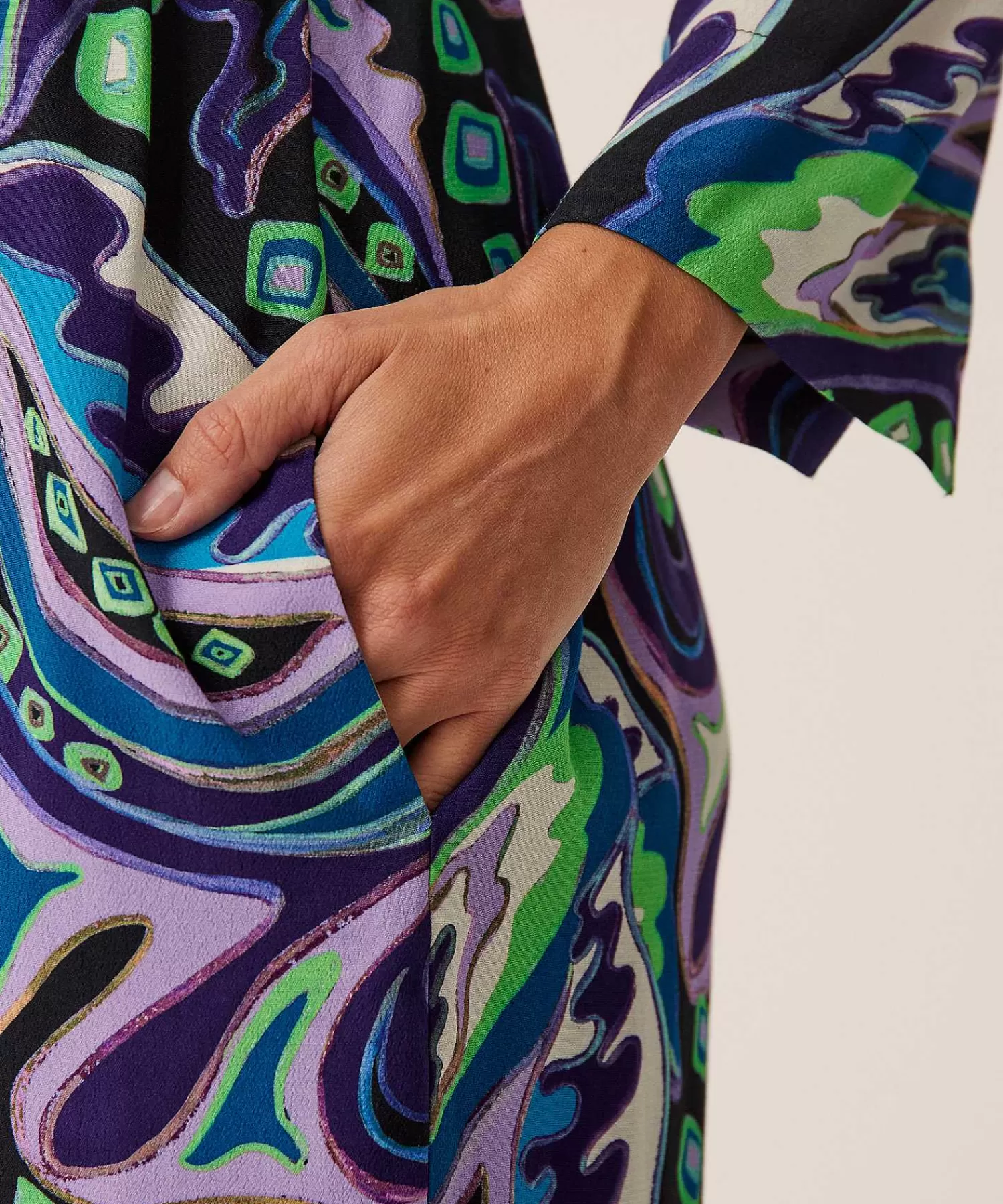 KYRA Vestido Con Cinturon Multicolor Isra Cheap