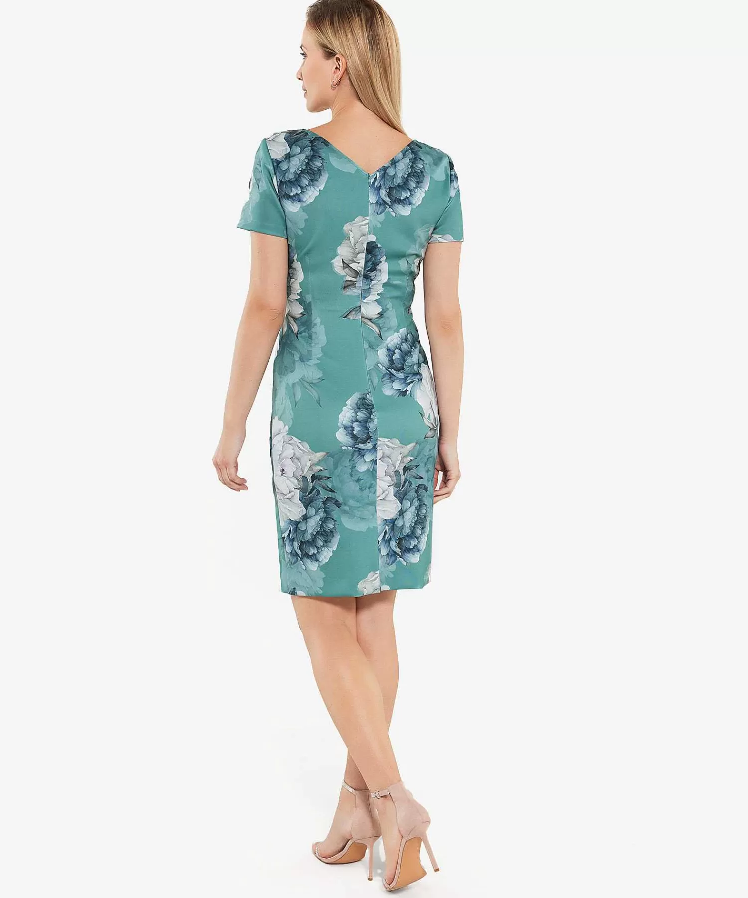 Swing Vestido Tubo Con Vuelo Y Plisado De Flores Hot